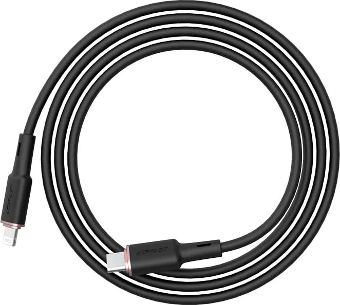 Kabllo Acefast C2-01, USB Type-C në Lightning, 1.2m, 30W, e zezë - 2