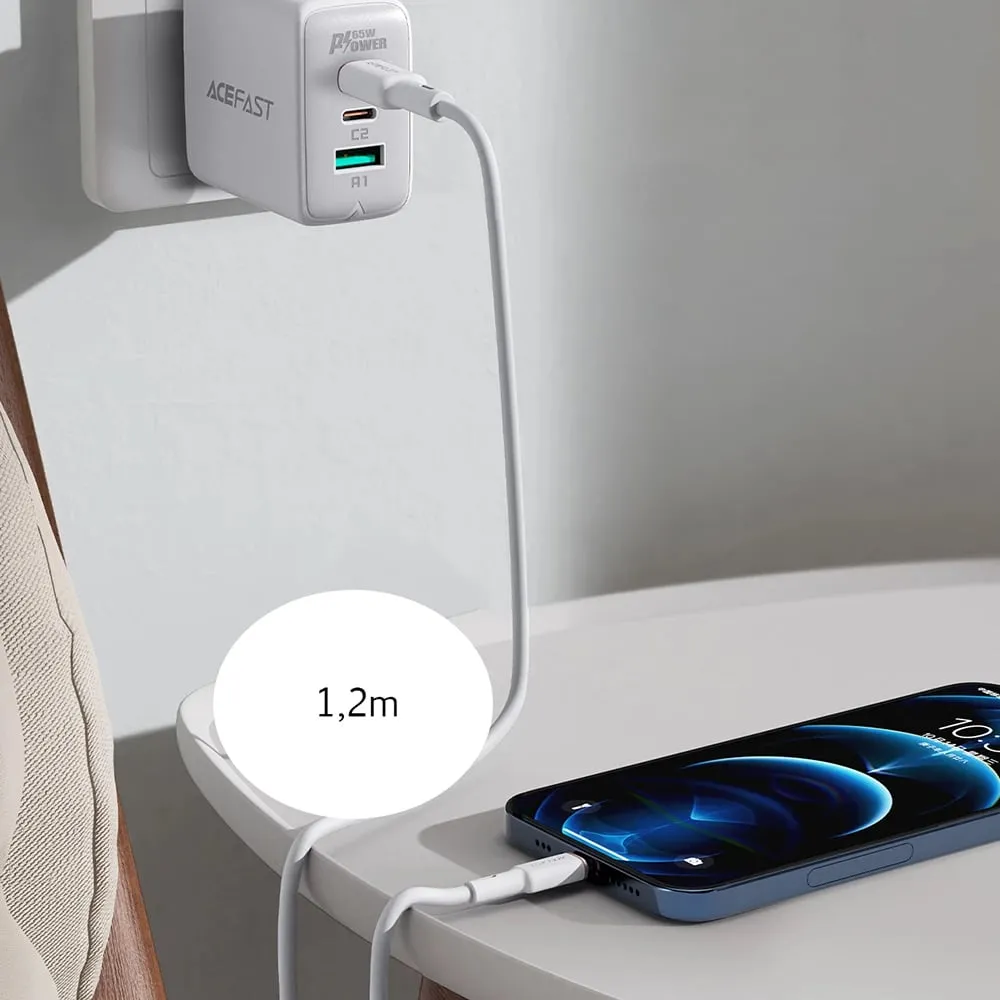 Kabllo Acefast C2-01, USB Type-C në Lightning, 1.2m, 30W, e zezë - 12