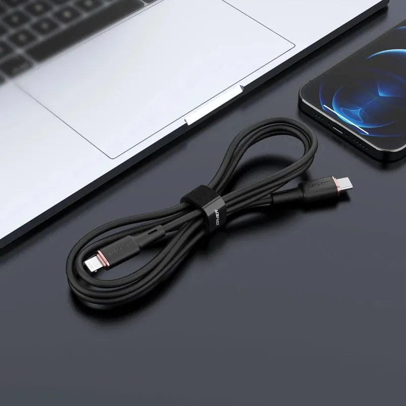 Kabllo Acefast C2-01, USB Type-C në Lightning, 1.2m, 30W, e zezë - 3