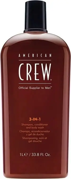 Shampon, kondicioner, xhel për dush për burra American Crew 3in1, 1000ml