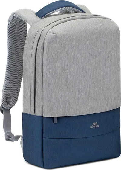 Çantë shpine RivaCase Prater për laptop 15.6", 7562, gri/e kaltër e errët - 1