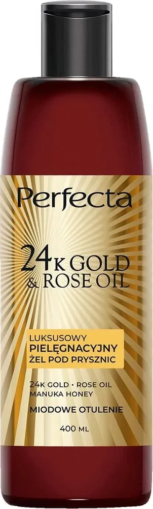 Xhel dushi për femra Perfecta 24K Gold & Rose Oil Luxury Care Honey Embrace, 400ml - 1