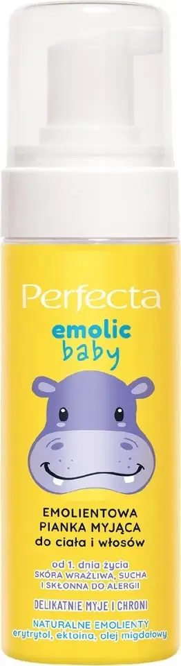 Shkumë larëse për trup dhe flokë për fëmijë Perfecta Emolic Baby, 160ml