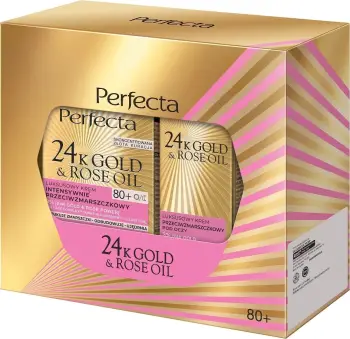 Set krem fytyre dhe sysh Perfecta 24K Gold & Rose Oil, 80+, 50 ml + 15 ml