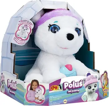 Lodër interaktive pelushi Epee Poluś, ari polar, me tinguj
