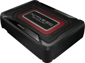 Subwoofer aktiv Kenwood KSC-PSW7EQ, klasë D, telekomandë me kabllo, alumini, i zi