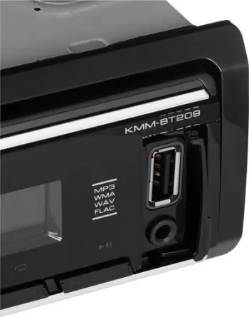 Radio makine Kenwood KMM-BT209, Single Din, Bluetooth, radio dixhitale, e zezë