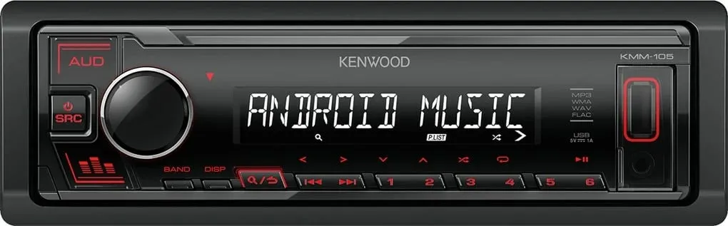 Radio veture Kenwood KMM-105RY, e zezë - 1