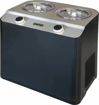 Aparat akullore UNOLD Doppio, 2.4L, 2 tasa, kompresor, inox, e zezë