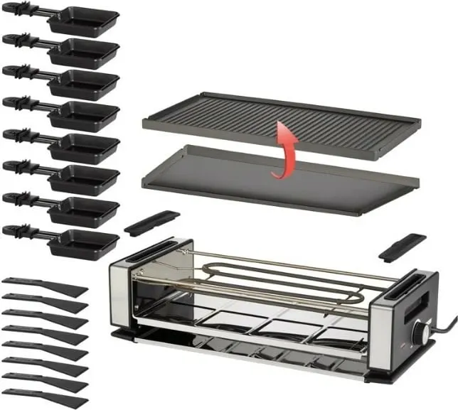 Skarë elektrike Unold Raclette Finesse Basic, 1200 W, e zezë/e argjendtë - 4