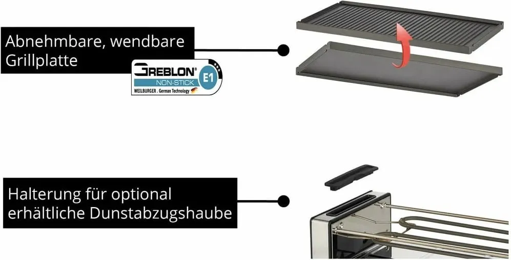 Skarë elektrike Unold Raclette Finesse Basic, 1200 W, e zezë/e argjendtë - 5