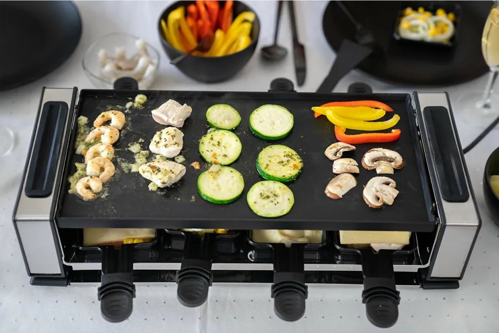 Skarë elektrike Unold Raclette Finesse Basic, 1200 W, e zezë/e argjendtë - 8