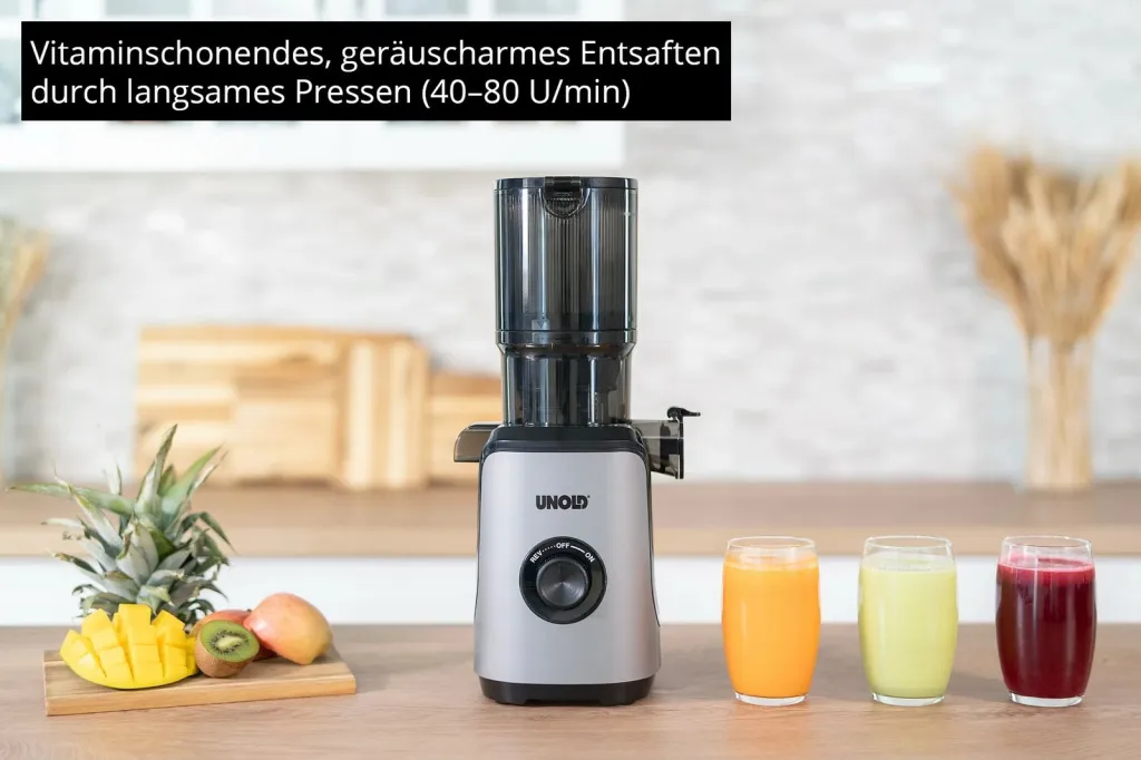 Slow juicer UNOLD 78275 Sam, 0.8L, 80 RPM, charcoal - 2