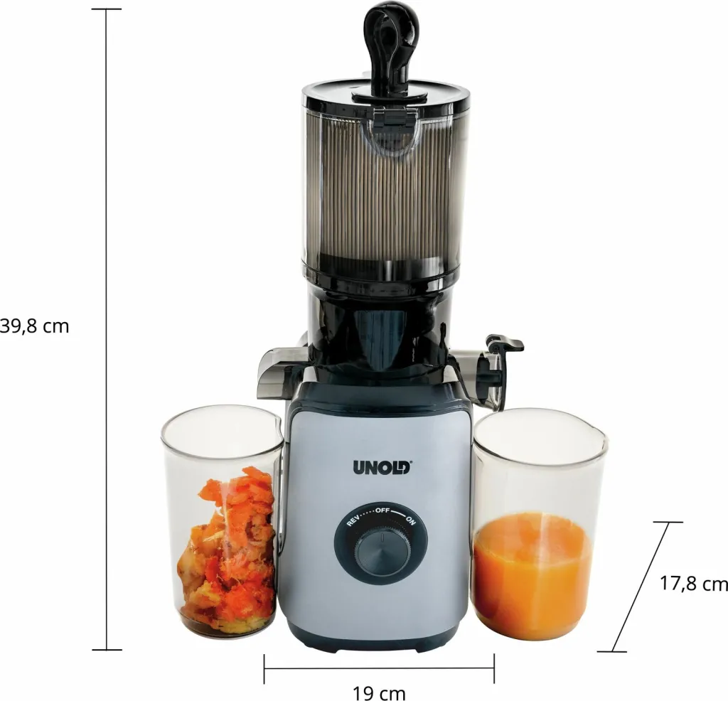 Slow juicer UNOLD 78275 Sam, 0.8L, 80 RPM, charcoal - 15