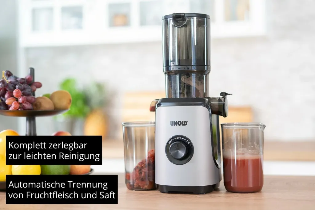 Slow juicer UNOLD 78275 Sam, 0.8L, 80 RPM, charcoal - 9