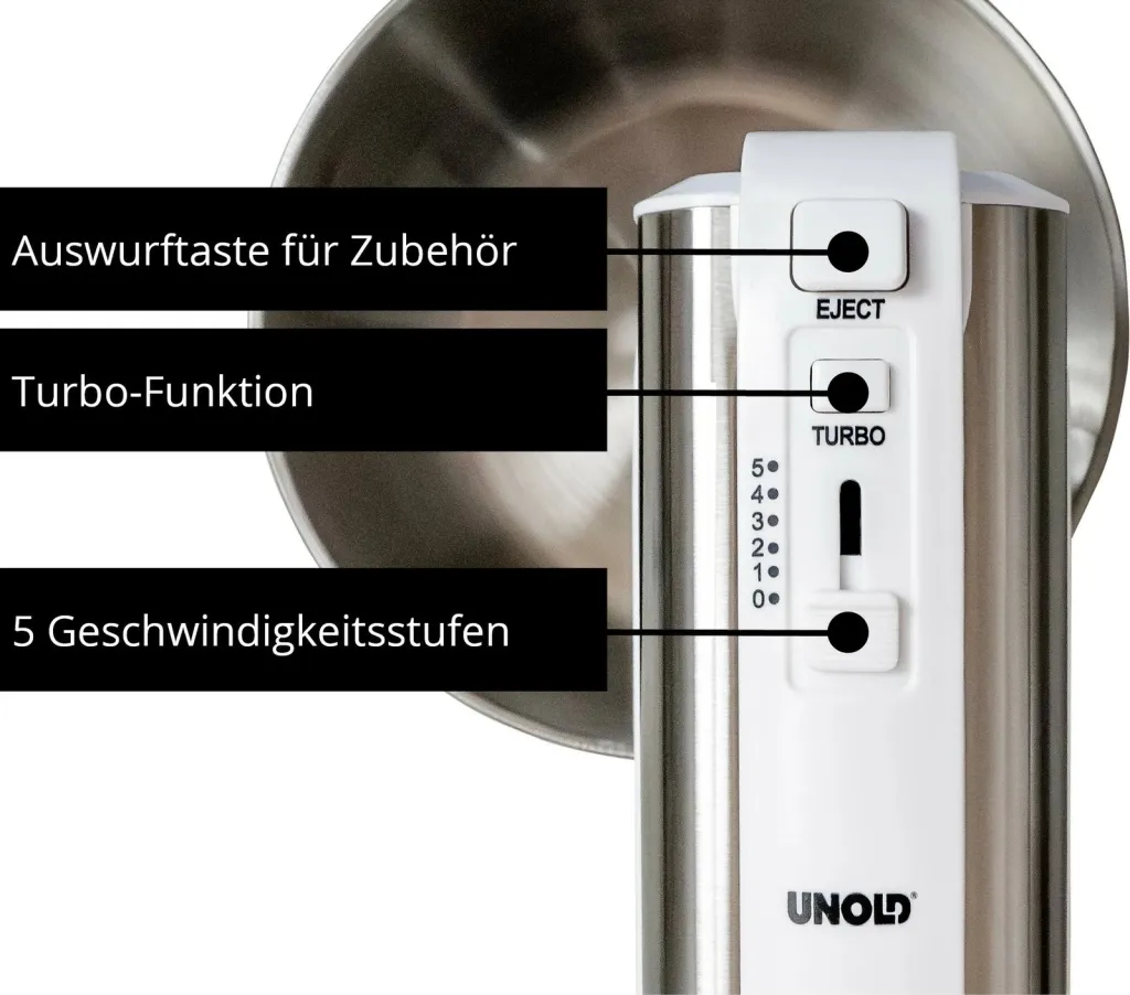 Mikser dore UNOLD 78720, 3.5 L, 500 W, e bardhë - 10