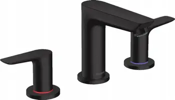 Bateri lavamani Hansgrohe Talis E, 3 vrima, mat black, e zezë