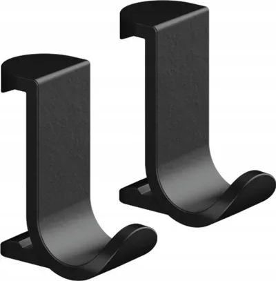 Varesë e gjerë për peshqir Hansgrohe WallStoris, plastike, set 2 copë, e zezë mat - 1