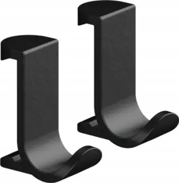 Varesë e gjerë për peshqir Hansgrohe WallStoris, plastike, set 2 copë, e zezë mat