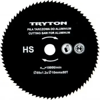 Disk prerës për alumin Tryton për TPW600K, HSS, 89 x 10 mm, 3 copë