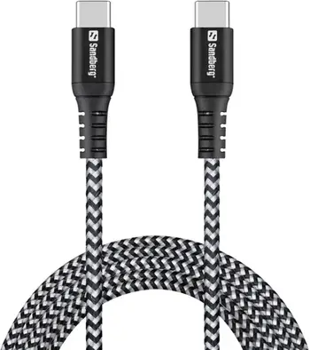 Kabllo USB-C Sandberg Survivor, 2m, 100W, e zezë