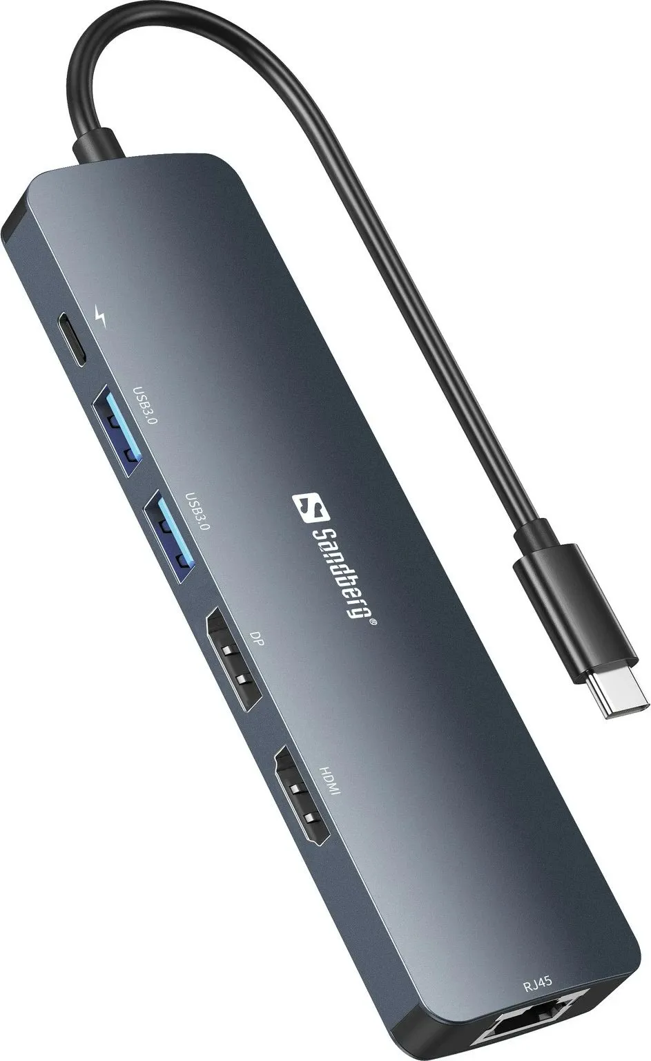 Dock USB-C Sandberg, 8K, 100 W, Gri - 2