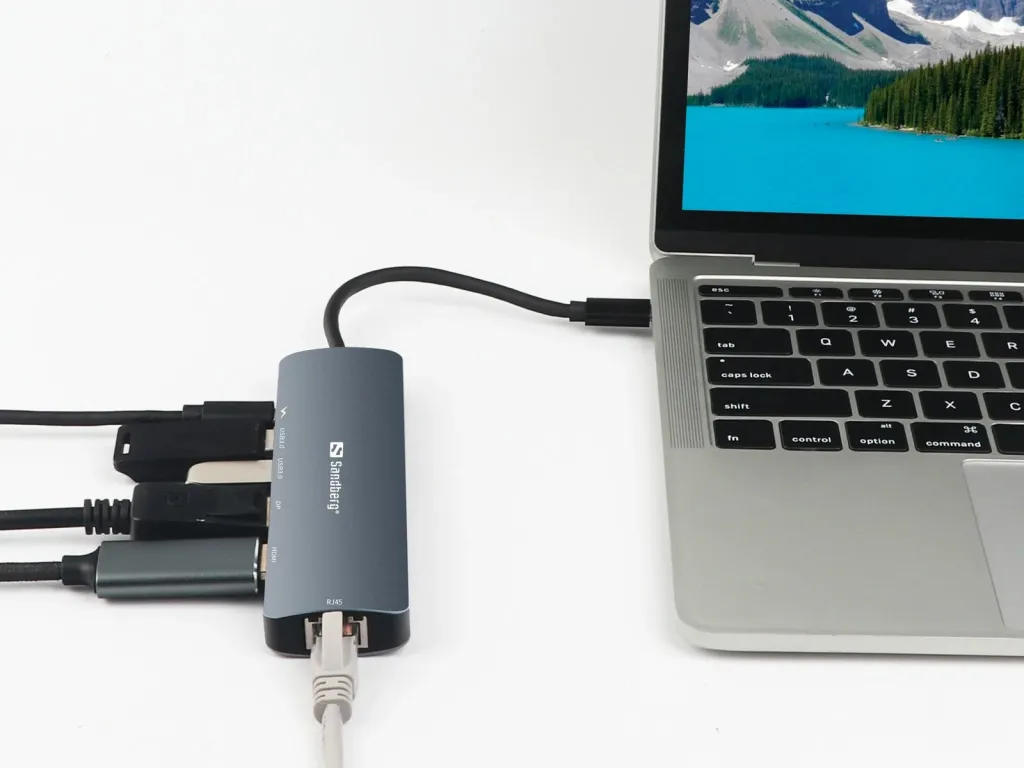 Dock USB-C Sandberg, 8K, 100 W, Gri - 3