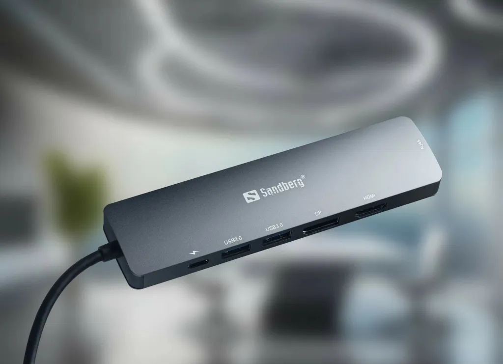 Dock USB-C Sandberg, 8K, 100 W, Gri - 6