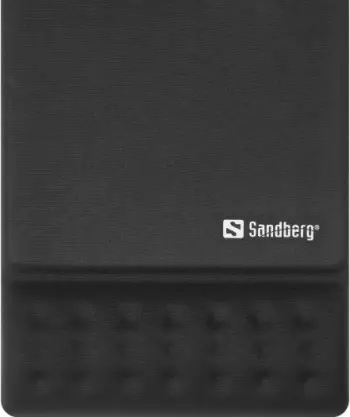Mousepad Sandberg 520-38, mbështetje për kyçin e dorës, i zi