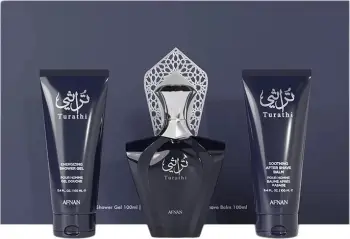 Set për meshkuj Afnan Turathi Blue, EDP 90 ml + balsam pas rruajtjes 100 ml + xhel dushi 100 ml