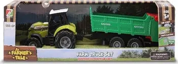 Lodër traktor mini me rimorkio Artyk Mini Farm, me drita, me zë, shumëngjyrëshe