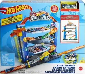 Set lojërash Hot Wheels Garage Parking GNL70, me ashensor, me veturë