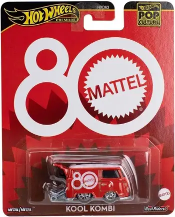 Makina lodër Hot Wheels Volkswagen Kool Kombi, 1:64, Metal, E kuqe/E bardhë
