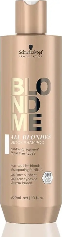 Shampo detox për të gjitha llojet e flokëve biondë Schwarzkopf Professional BLONDME All Blondes, 300 ml