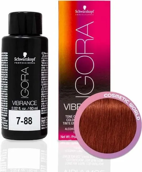 Ngjyrë për flokë Schwarzkopf Igora Vibrance Red, 7-88, 60 ml - 2