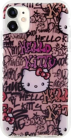 Mbulesë telefoni Hello Kitty HKHCN61HDGPTP, për iPhone 11 Xr 6.1", TPU, rozë - 2
