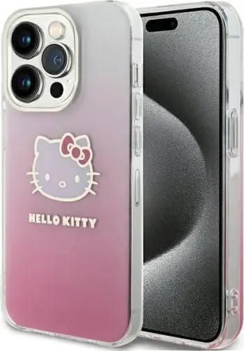 Maskë telefoni Hello Kitty për iPhone 13 Pro, dizajn gradient, rozë