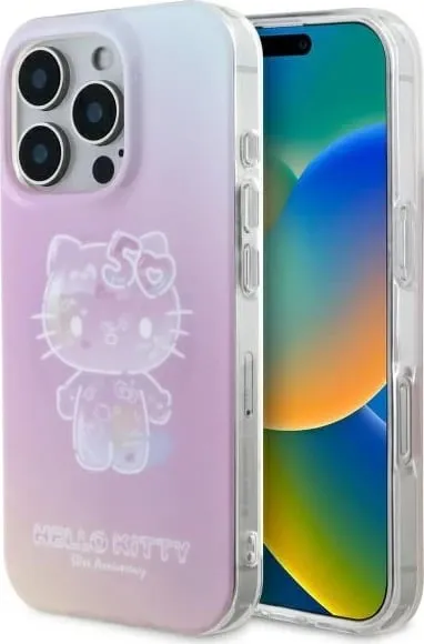 Mbështjellës Hello Kitty për iPhone 16 Pro, MagSafe, Rozë, 50 vjetori - 1