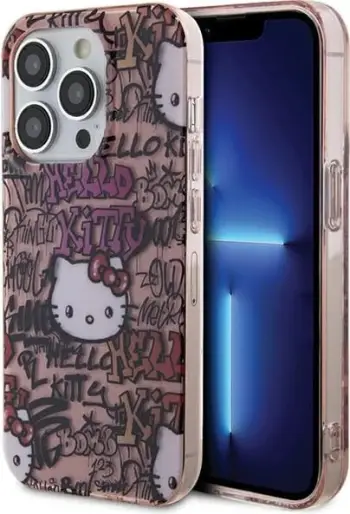 Mbulesë telefoni Hello Kitty HKHCP15SHDGPTP, për iPhone 15 6.1", hardcase TPU, rozë