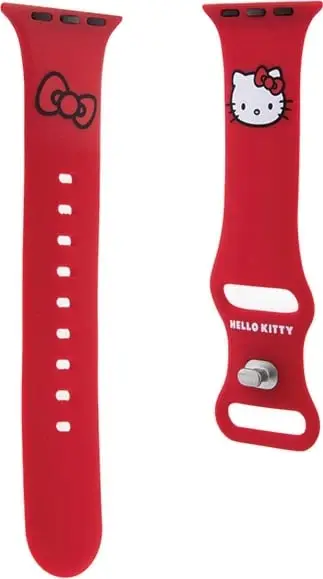 Rrip silikoni për Apple Watch Hello Kitty, 38/40/41mm, i kuq