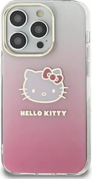 Mbështjellës Hello Kitty IML Gradient Electrop Kitty Head për Samsung Galaxy A55, rozë