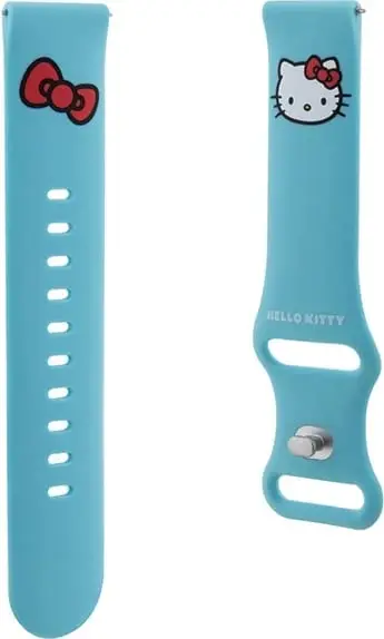 Rrip universal për smartwatch Hello Kitty HKUWMSCHBLB, silikon, 20mm, blu