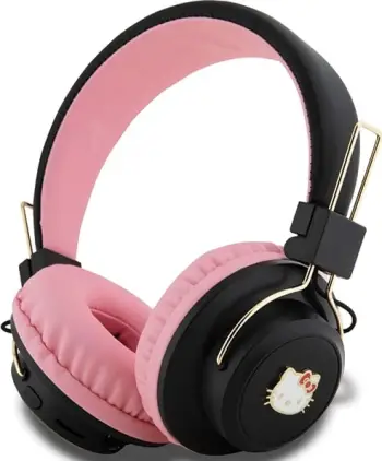 Kufje Bluetooth Hello Kitty Metal Logo, Hel000120-0, rozë/zezë