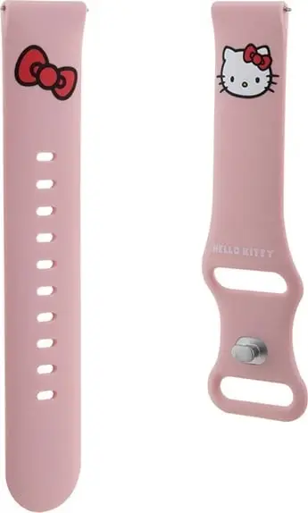 Rrip smartwatch Hello Kitty Silicone Kitty Head, universal 20mm, silikon, rozë