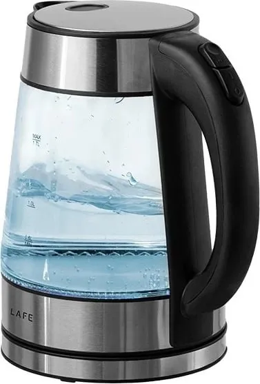 Çajnik elektrik Lafe Essential Glass, 1.7L, xham, argjendtë - 4