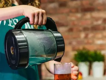 Çajnik elektrik Lafe Essential Glass, 1.7L, xham, argjendtë