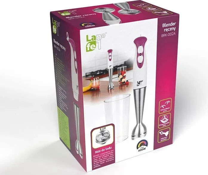 Blender Lafe BRK-002A, 400W, 600ml, bardhë-argjendtë - 1