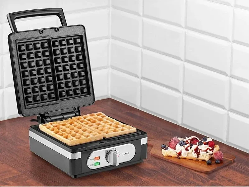 Aparat për gofra Lafe WaffleMaster 1400W, plastikë, zi - 5