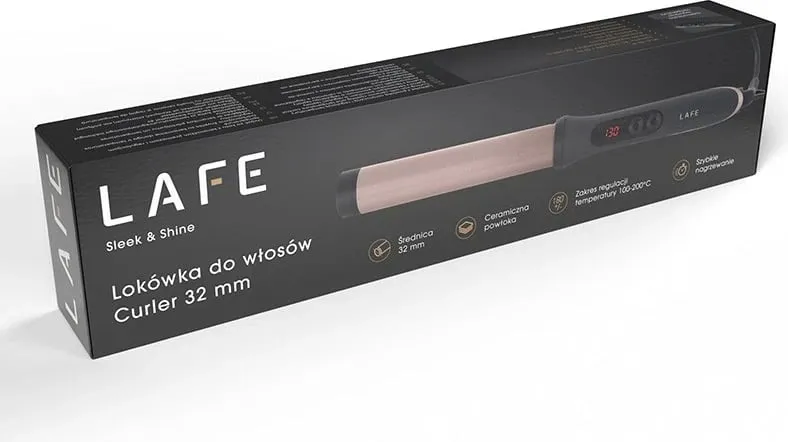 Lok për flokë Lafe Sleek & Shine Curler 32 mm, e zezë/kupër - 9