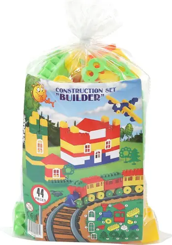 Lodër konstruktore Polesie Blocks Builder Mini, 44 pjesë, shumëngjyrëshe